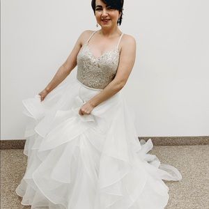 NWT Wtoo Designer Ruffled & Strappy Wedding Dress